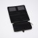 Women's wallet on the button, black color