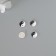 Decor for creativity metal, enamel "yin-yang" silver 1.1x1.5 cm