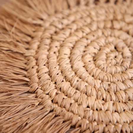Wicker rug round 25x25 cm, sisal-4