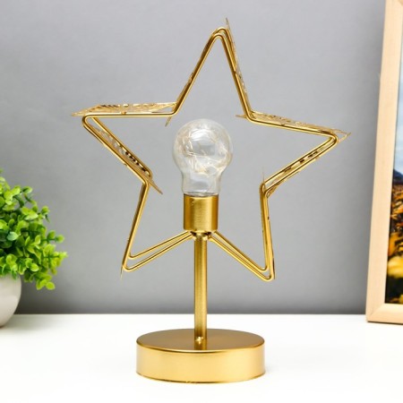 Spar "star" LED from batteries 3haa gold 22x11x28 cm Risalux-3