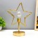 Spar "star" LED from batteries 3haa gold 22x11x28 cm Risalux