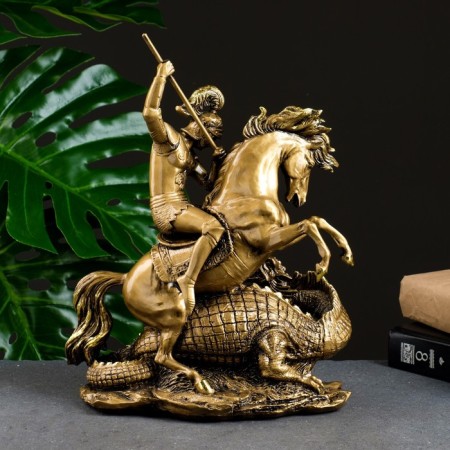 Figure "George the Victorious" gold, 25x27x37cm-2