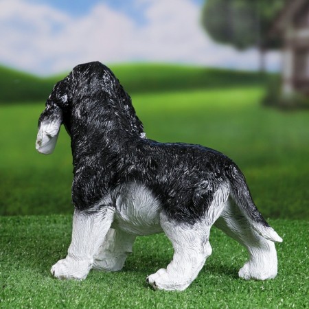 Garden Figure "Puppy Cocker Spaniel Black and White" 30x16x24cm-2