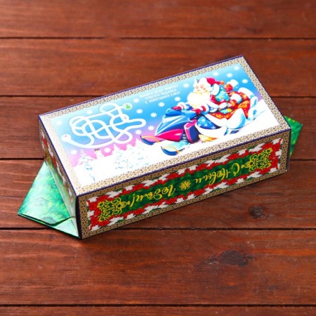 Gift box "Santa Claus and Snow Maiden" 20 x 10 x 6 cm-3