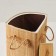 Storage basket, corner, with a lid and handles, folding, 32 x 32 x 50 cm, bamboo, jute