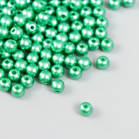 Set of beads "needlework" plastic, diameter 6 mm, 25 g, jade