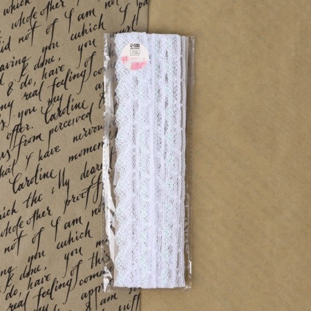 Capricon lace, 15 mm × 10 ± 1 m, white color-3
