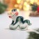 New Year. Souvenir "Snake Vanya", ceramics, gzhel, green 4.5 × 5.5 cm