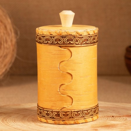 TUES "Mouse", sugar, 400 ml, 8 x 8 x 13 cm, birch bark-1