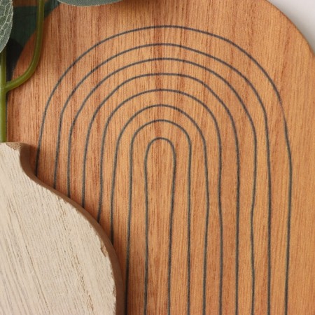 Decorative wood hooks "Abstraction. Eucalyptus in a vase" 1.5x19.2x23.3 cm-3