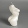 Figure candle Lacked "Women's silhouette", 10 cm, pearl