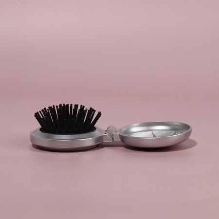 Massage comb “mother -of -pearl medallion”, folding, with a mirror, d = 6 cm, color mix-7