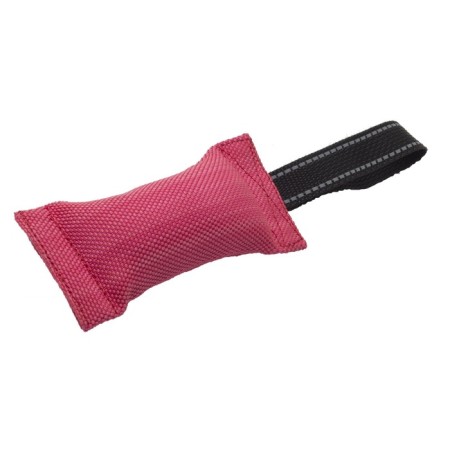 A toy-miter from a hose, 17 x 8 cm, red