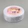 Kapron tape with embossing "Figure snowflakes", 25 mm × 23 ± 1 m, white/silver color