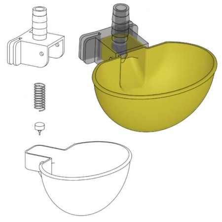 Pickeeper cup, with fastening on a grid, d = 80 mm, plastic-3