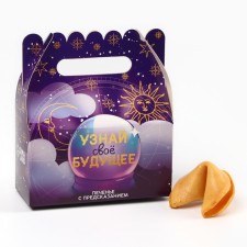 Cookies with predictions “Learn your future” in a box with a pen, 3 pcs. x 6 g.