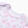 Body baby with short sleeve, white color/bunnies, height 74