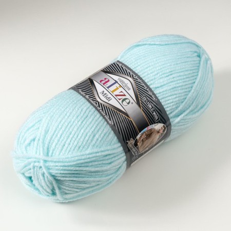 Yarn "Superlana Midi" 25% wool, 75% acrylic 170m/100g (522 iceberg)-1