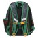 Frame backpack 39 x 29 x 17 cm, Across 410, filling: bag, pencil case, black/green ACR22-410-1