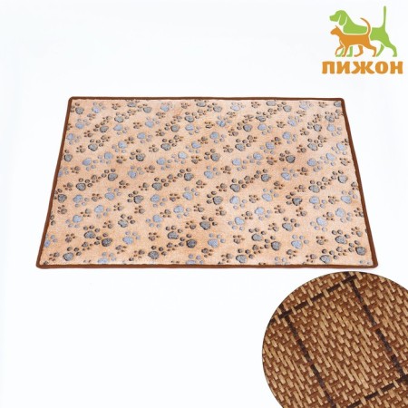 ALRUARE RAVING RAVING, Bilateral (fleece+rattan), 86 x 60 cm, beige-1