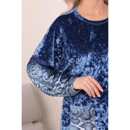 Female suit, size 46, blue color-14