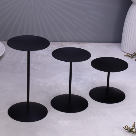 Set of candlesticks 10x20; 10x15; 10x10 cm, black-2