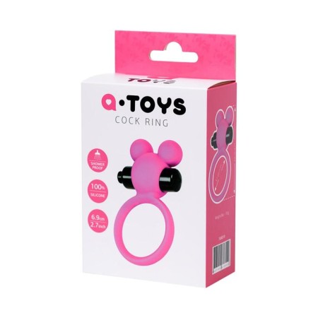 Vibrocolor on the penis Toyfa A-Toys, silicone, pink color, d = 3.1 cm-4