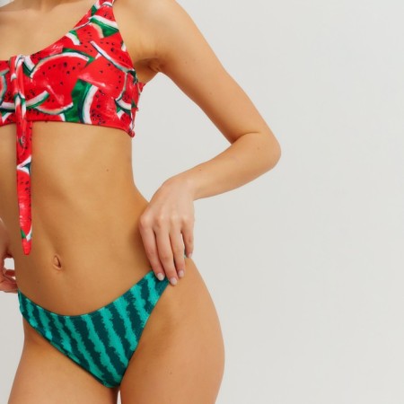 Swimsuit female separate minku color red/green, size 48-5