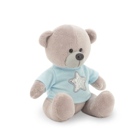 Soft toy "Bear Toptyzhkin", star, gray color, 17 cm-1