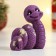 Figure soap "Snake of Malenka" purple with yellow spots