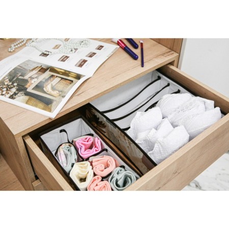 Organizer for storing linen of the Astra, 7 cells, 34 × 30.5 × 10 cm, brown color-4