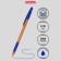 Ballpoint handle Erichkrause R-301 Amber Stick & Grip, Node 0.7 mm, blue ink, rubber emphasis, LECTION Line 1000 meters