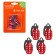 Caps on the tire valve K-5, red, metal, 4 pcs. AVC25