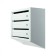Mailing box multi -sectional, 3 sections, with the back wall, gray, Mix door
