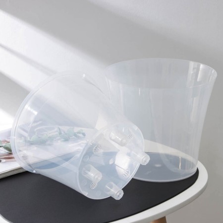 Kashpo for flowers with an “art” insert, 5 l, the color is transparent-2