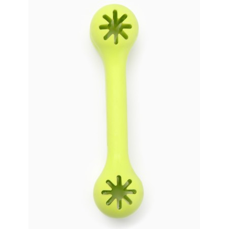 Chewing toy "Tasty bone" with holes for treats, TPR, 11 cm, salad-3