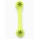 Chewing toy "Tasty bone" with holes for treats, TPR, 11 cm, salad