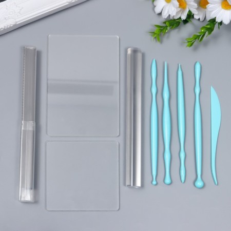 Tools for modeling and giving a set of 9 pcs plastic, acrylic