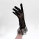 Carnival gloves lace, black, short