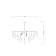 Chandelier 60W, 8XE14, 78x85 cm, brass