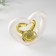 Ceramics candlestick for 1 candle "heart" white with gold 12.7x5.5x12.2 cm