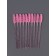 Brushes for eyebrows and eyelashes, set - 10 pcs, 9.5 cm, pink/transparent color