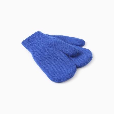 Double children's mittens, blue color, river 14-1