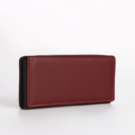 Women's wallet on a magnet, burgundy color