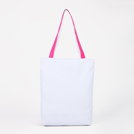 Textile bag on lightning, white/pink color-1