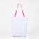 Textile bag on lightning, white/pink color