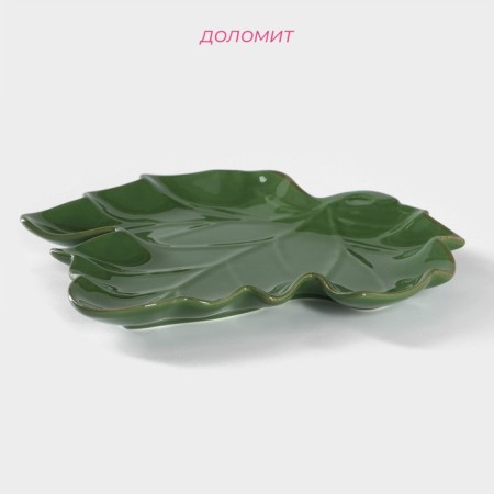 Serving share "Leaf", 25.8 × 24.7 cm, green color-1