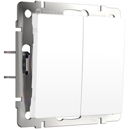 Two -clavy switch with self -return (white matte) W1122461