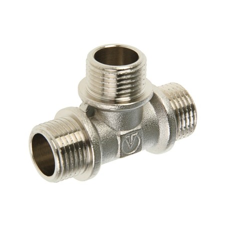 ValTec tee, 1/2 ", external thread, nickelized brass