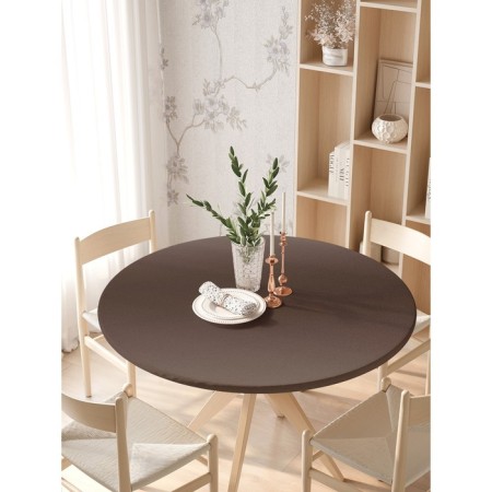 The tablecloth “Brown overflow”, round, oxford, elastic band, size 140x140 cm, diameter 105-120 cm-2